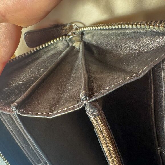 Y2K Coach Horse & Carriage Logo Wallet - Brown Signature C Monogram - Picture 11 of 11